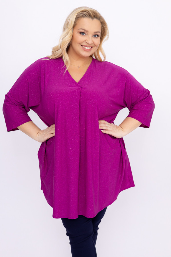 Fioletowa tunika brokatowa veliari