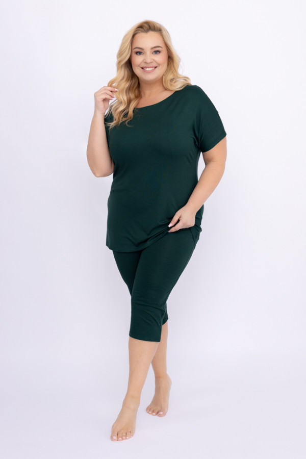 Butelkowozielona piżama slipin