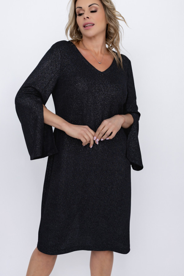 Czarna sukienka błyszcząca verigo