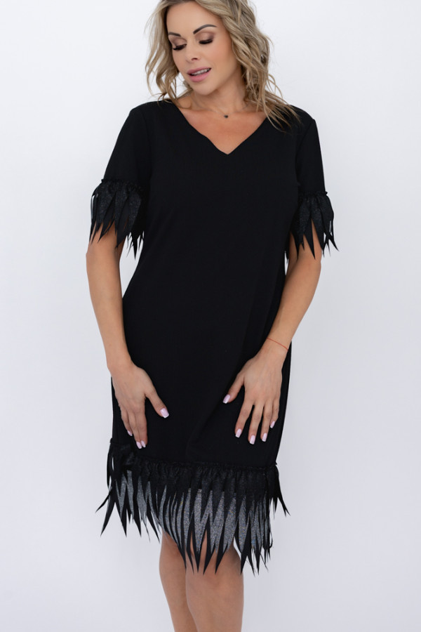 Czarna sukienka inervo wzór 2