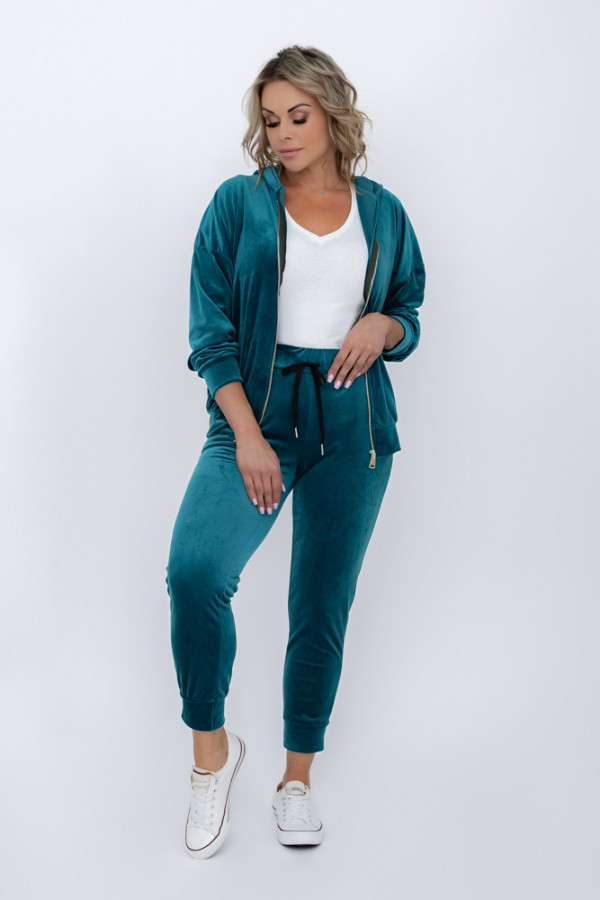 Morski komplet dresowy welurowy karmenio