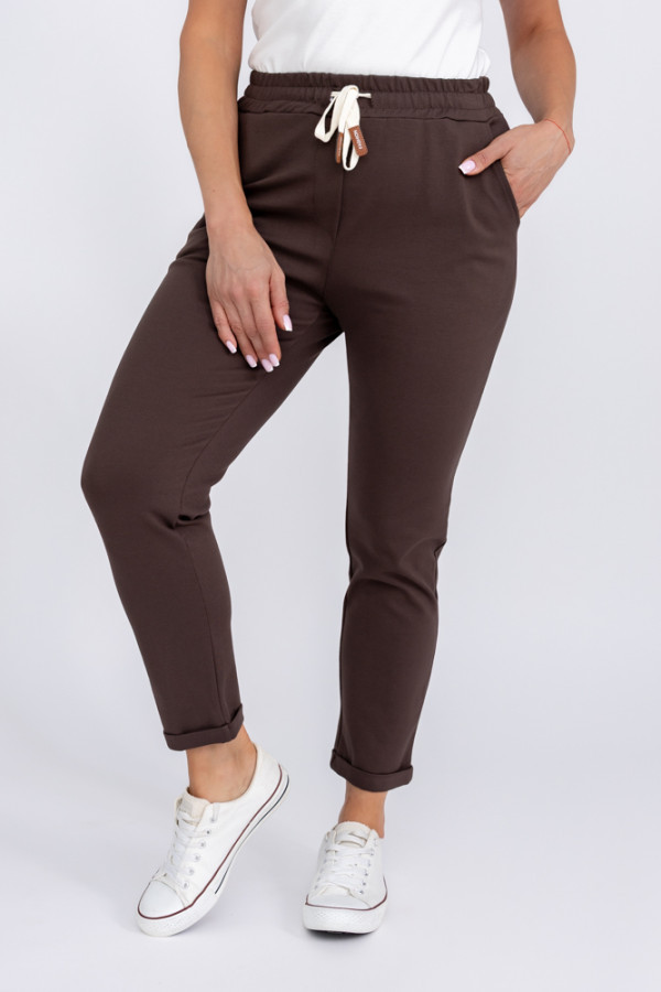 Czekoladowe spodnie dresowe dafne