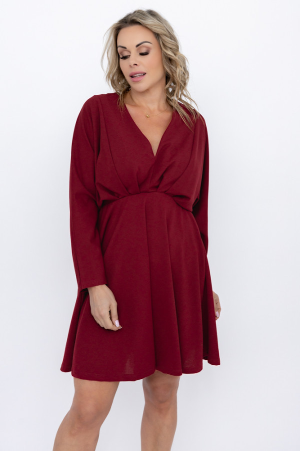 Bordowa sukienka mauri