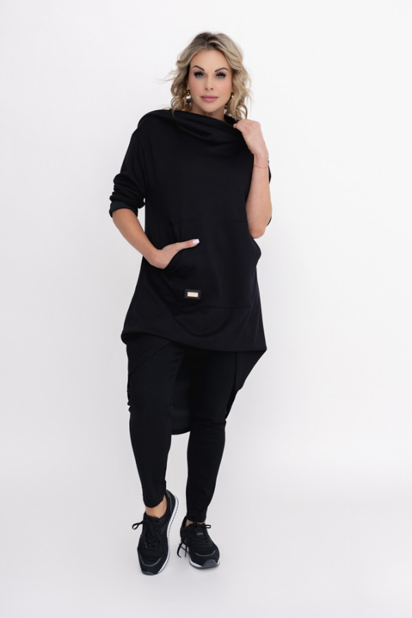 Czarna bluza z kapturem oasis