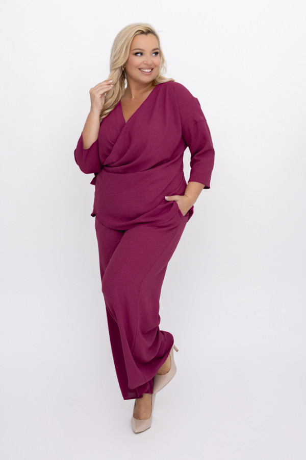 śliwkowy komplet belusto