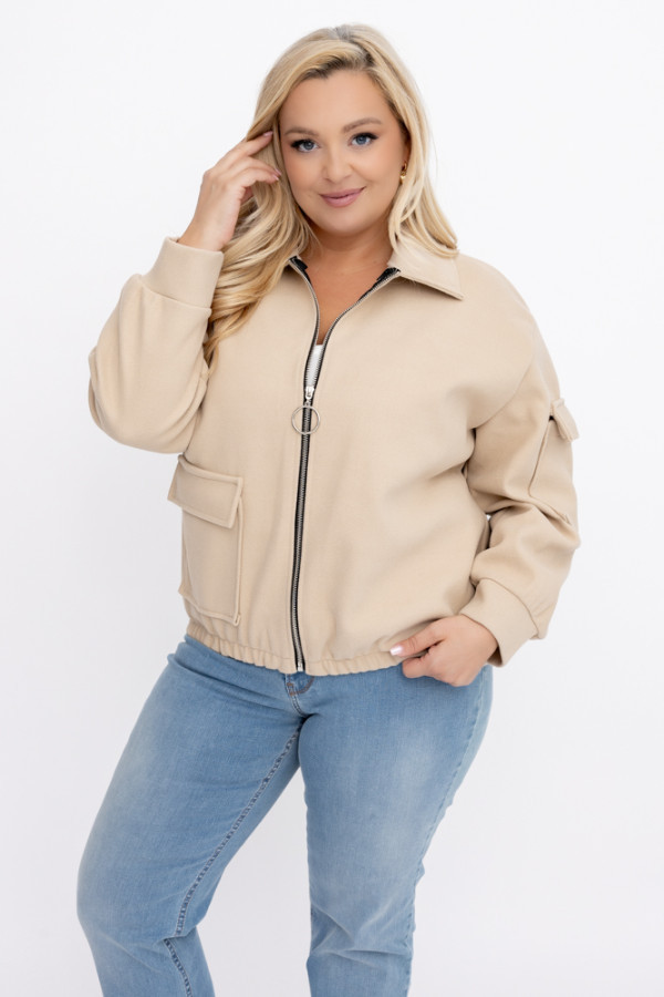 Beżowa kurtka przejściowa dastio