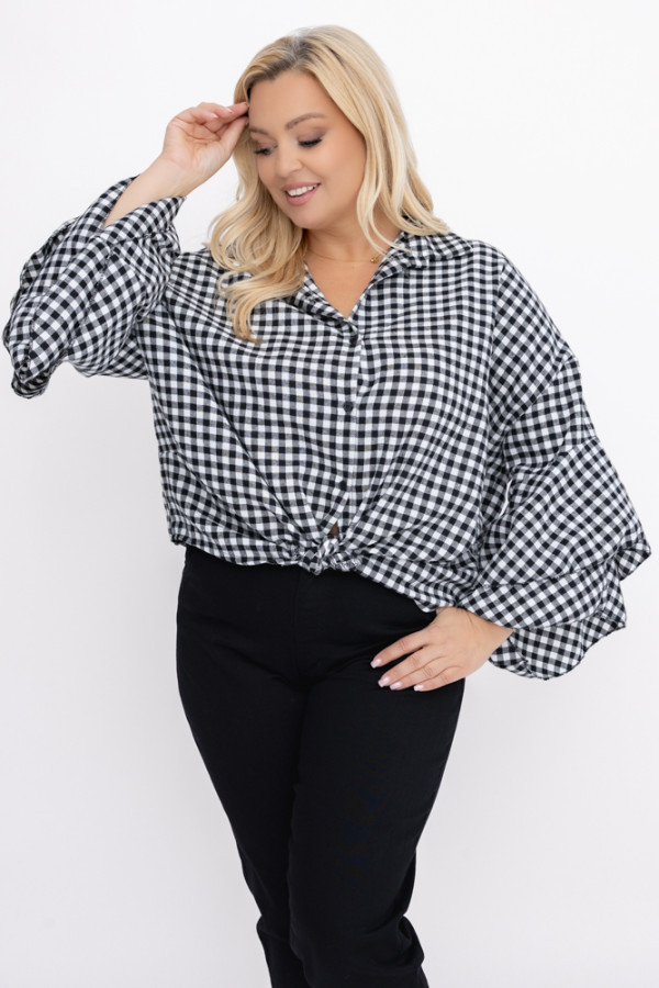 Koszula z falbanami na rękawach herien wzór 1