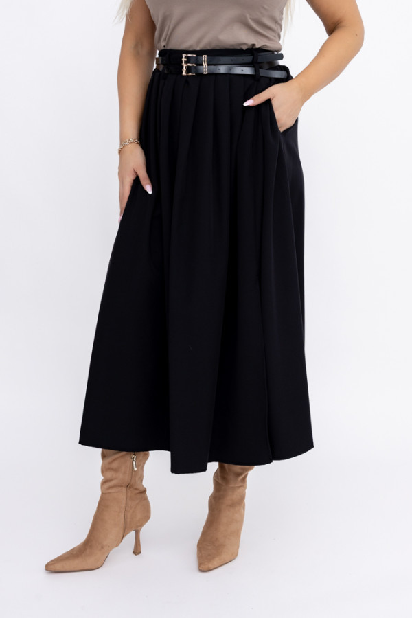 Czarna spódnica z paskiem barialdi