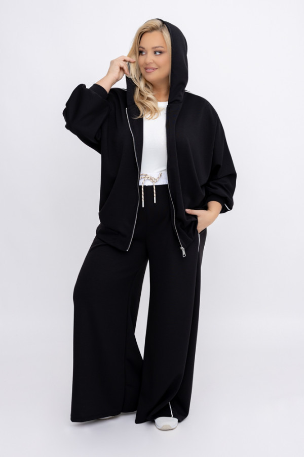 Czarny komplet dresowy weragio