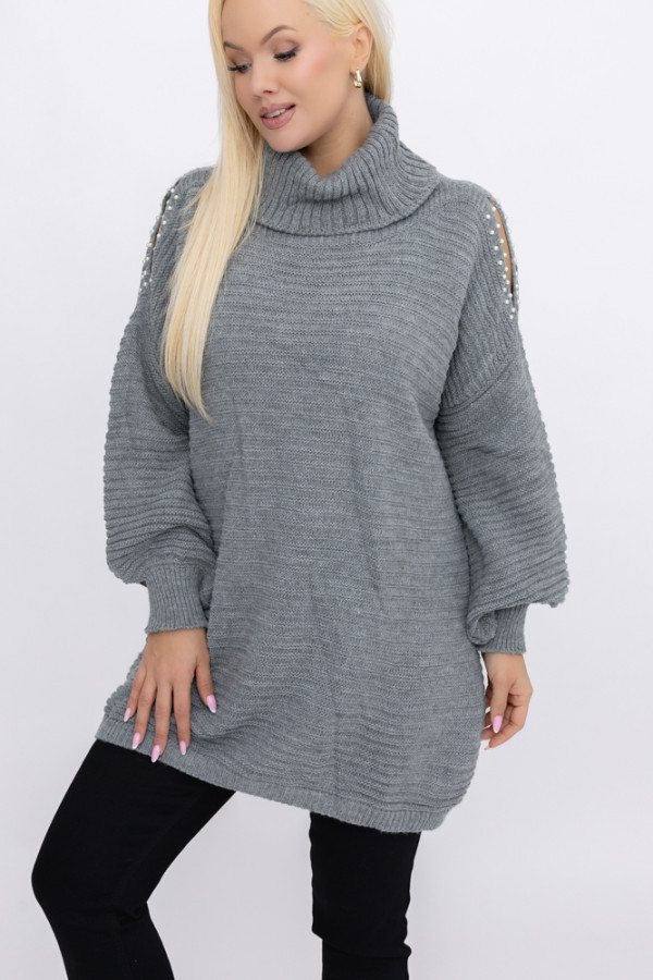 Szara tunika sweterkowa markozia