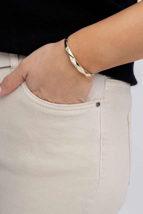 Złota bransoletka stalowa lami