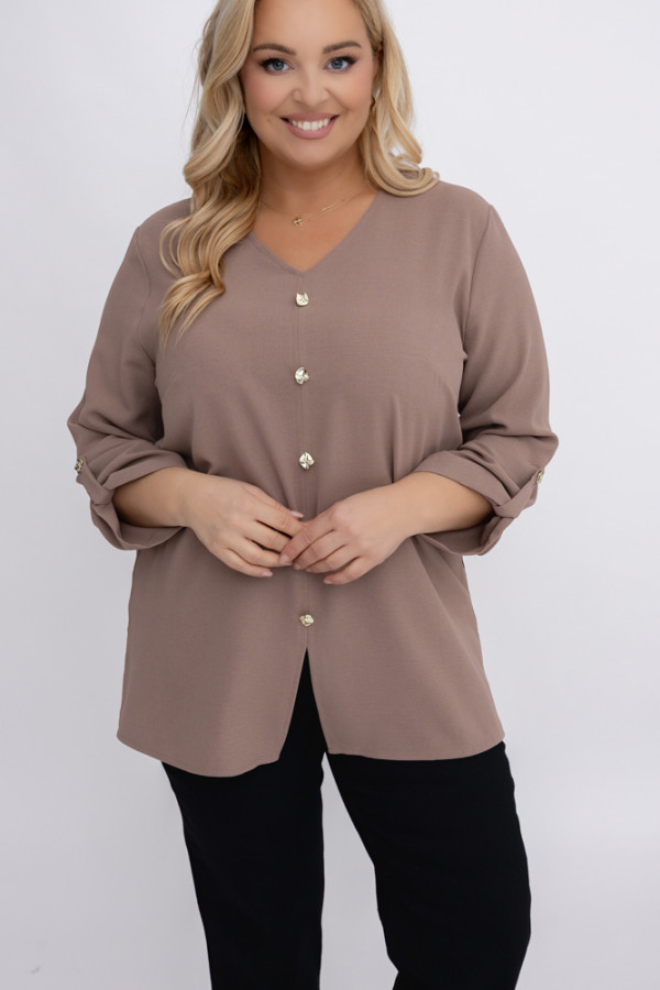 Kakaowa koszula savia