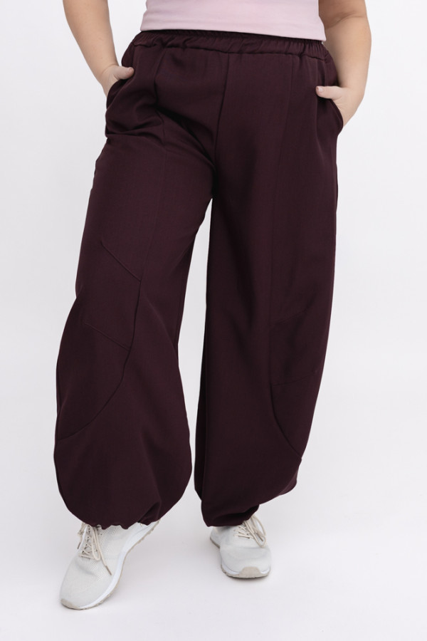 Burgundowe spodnie somento