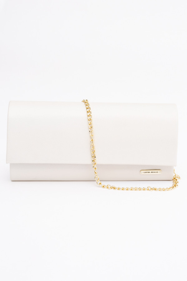 Perłowa błyszcząca torebka kopertowa eguzi