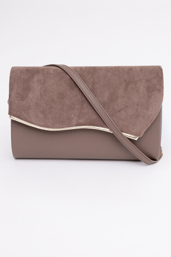 Kawowa torebka kopertowa solio