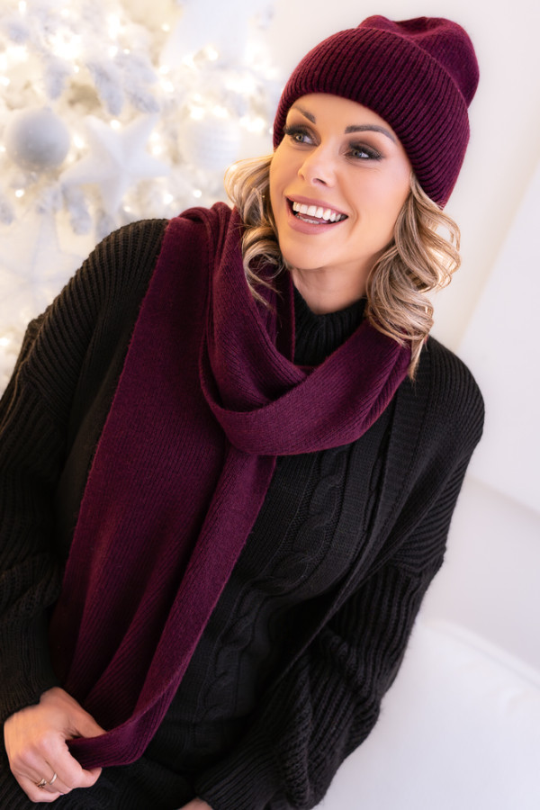 śliwkowy komplet zimowy fensori