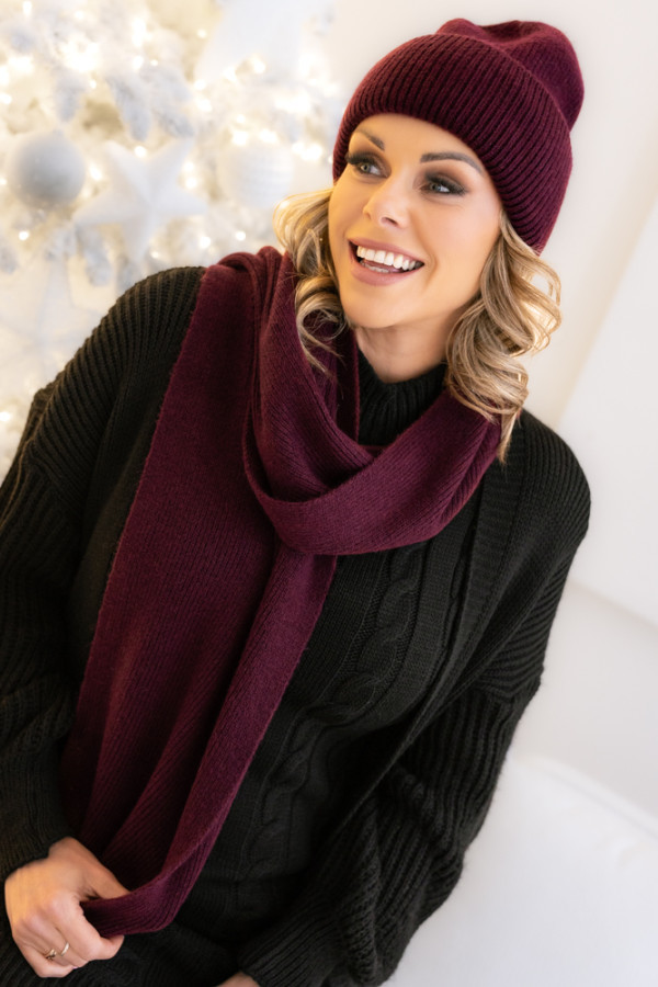 śliwkowy komplet zimowy fensori