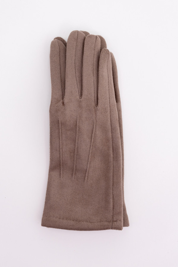 Kawowe rękawiczki zamszowe vayari