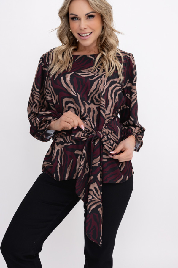 Bluzka z wiązaniem benervi wzór 6