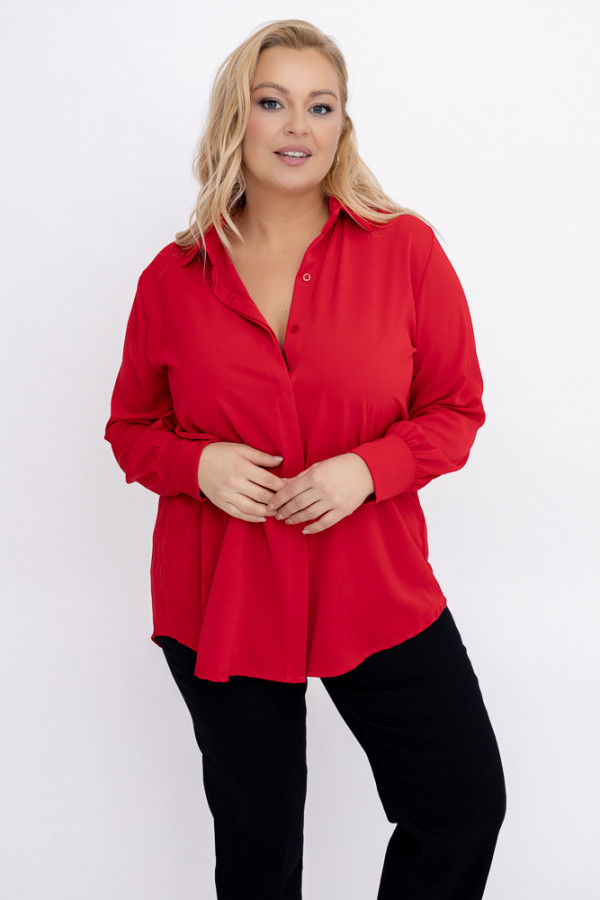 Czerwona koszula satynowa belia