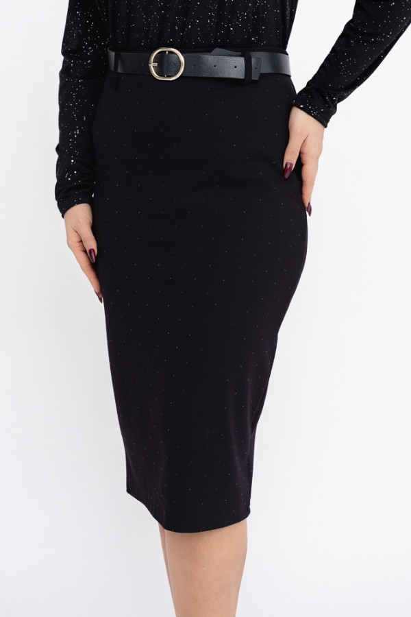 Czarna spódnica z dżetami rengi
