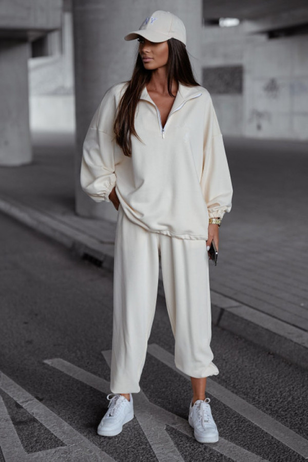 Komplet dresowy bluza + spodnie de la rose kokos