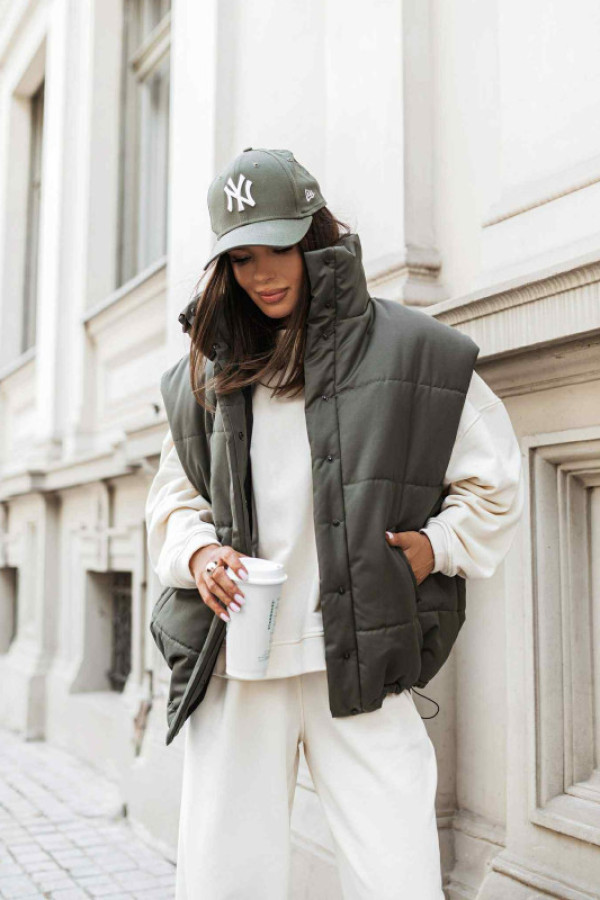 Kamizelka oversize deluca me gusta khaki