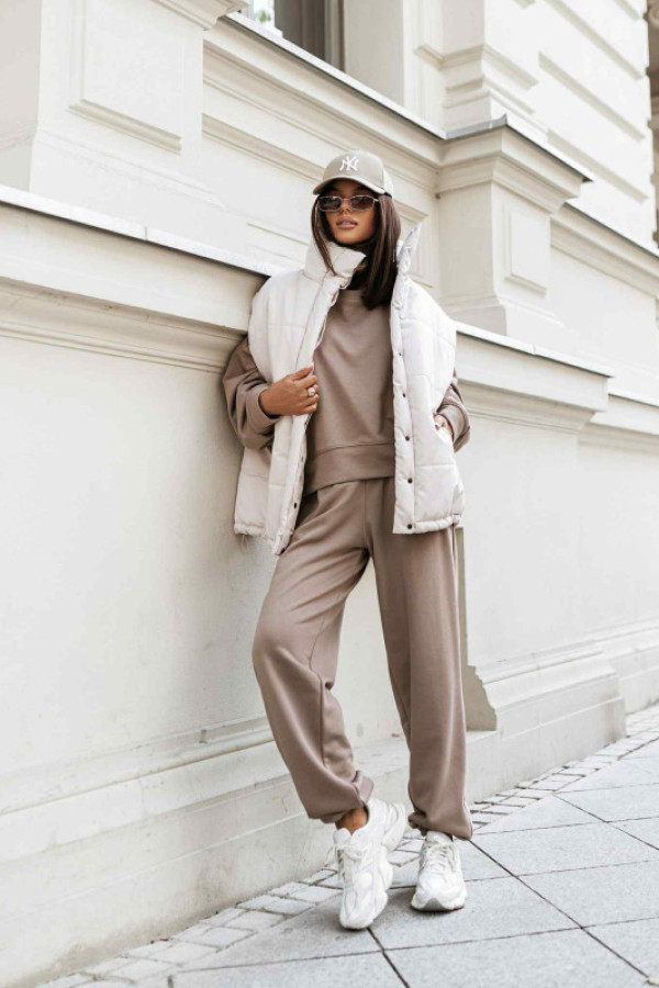 Kamizelka oversize deluca me gusta beżowa