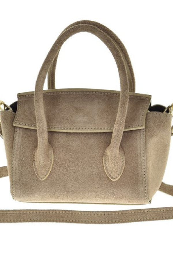 Torebka kuferek mały morelli zamszowa mocha laura biaggi