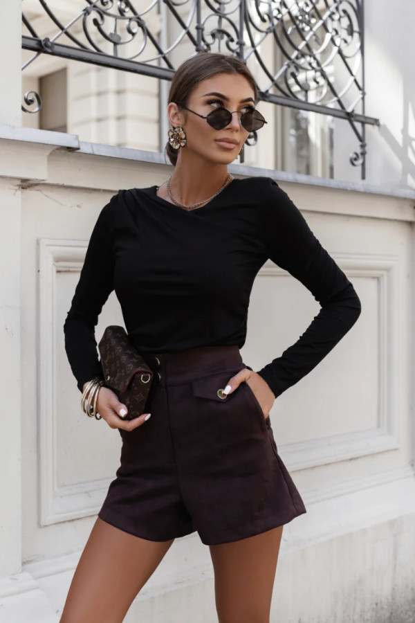 Bluzka dopasowana monna czarna la balancia