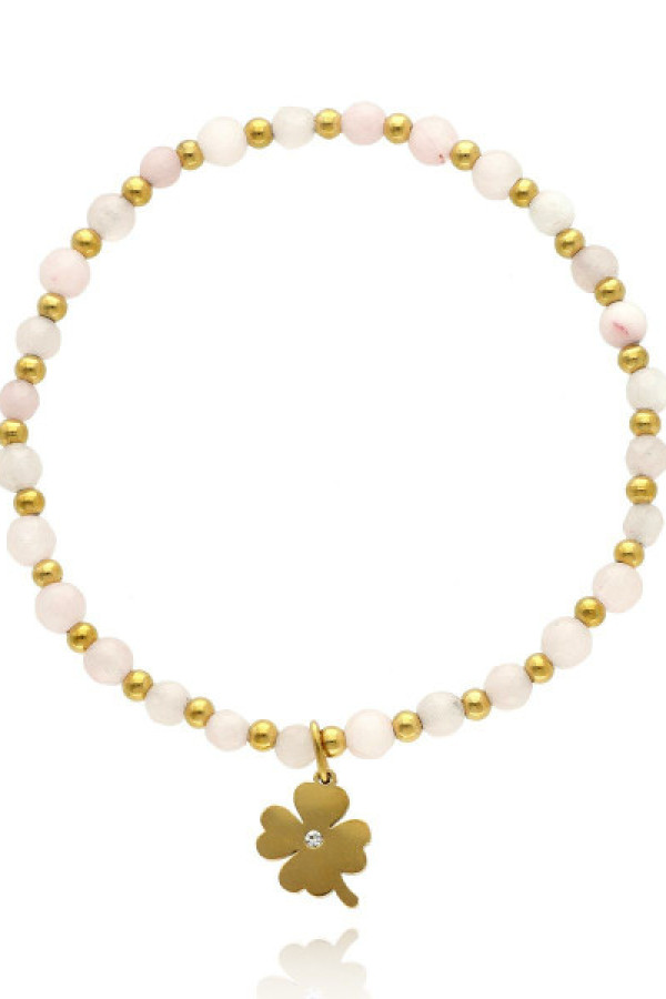 Bransoletka z kwarcu konieczyna biała yvon b97790 +pudełko gratis