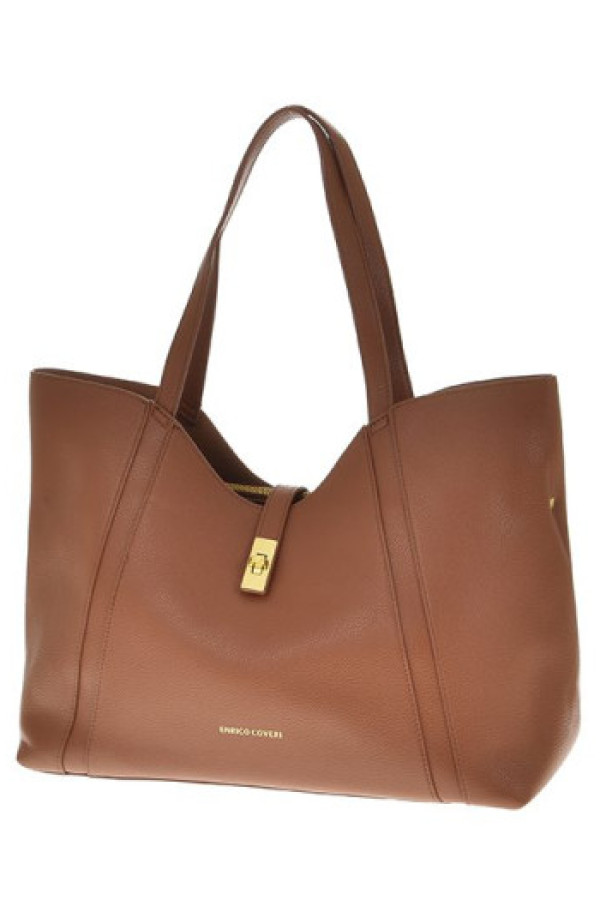 Torebka eco skóra shopper duża marron