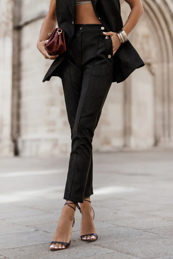 Spodnie cygaretki zamszowe kiara