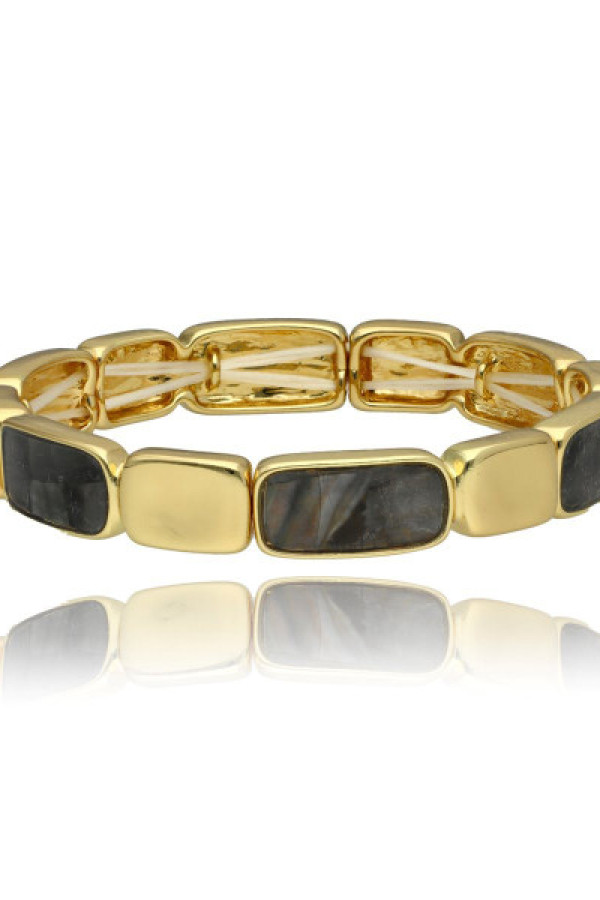 Bransoletka helena z muszli naturalnej szarej b97423 + pudełko