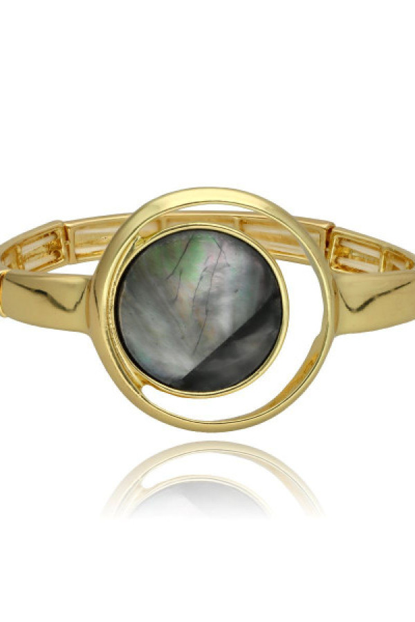 Bransoletka isolde z muszli naturalnej szarej b97414 + pudełko