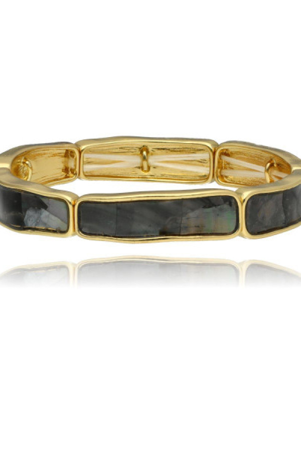 Bransoletka juliette z muszli naturalnej szarej b97426+ pudełko