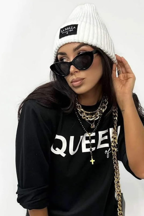 Czapka la milla zimowa śmietana