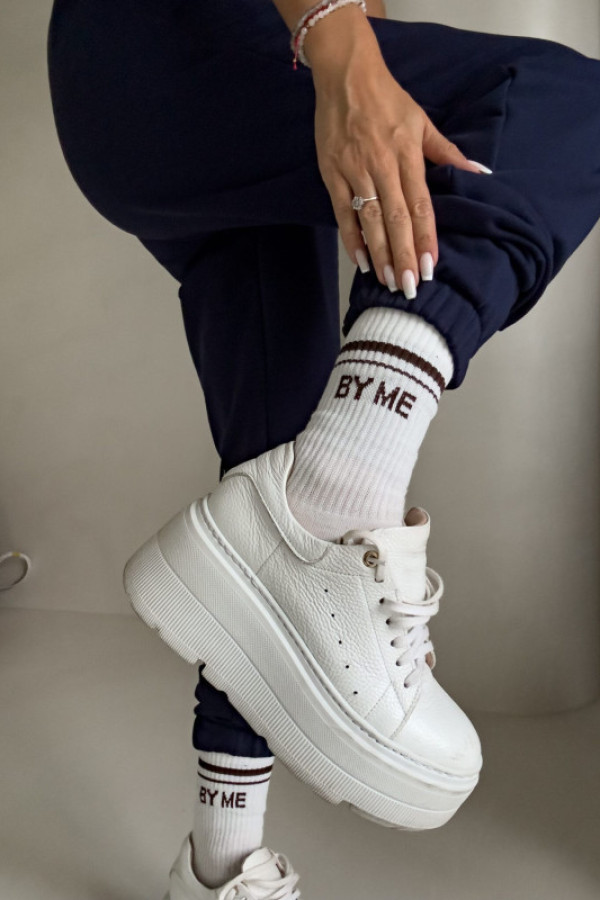 Skarpetki stripe –ecru by me