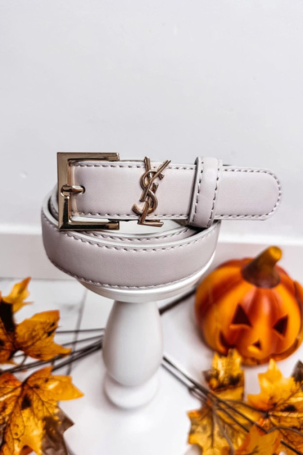 Pasek ysl eko skóra beżowy 110 cm