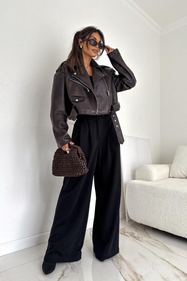 Spodnie variano szerokie czarne bocca uni