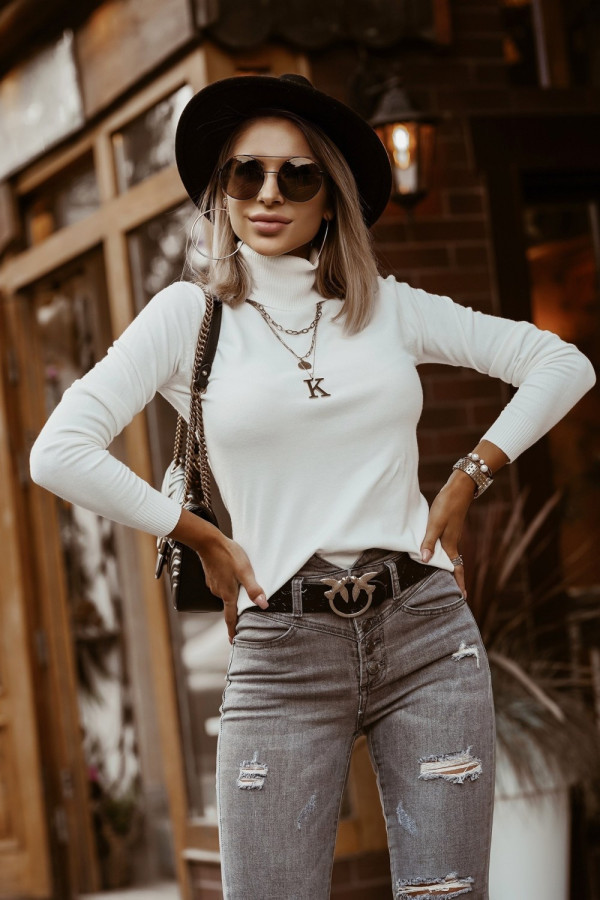 Sweterek lola golf śmietankowy