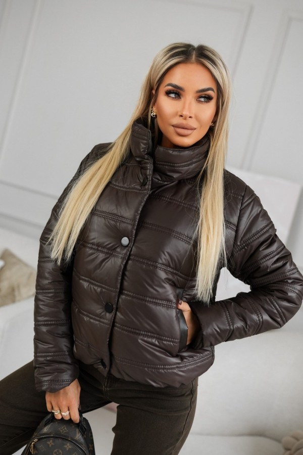 Kurtka pikowana choco czekoladowa