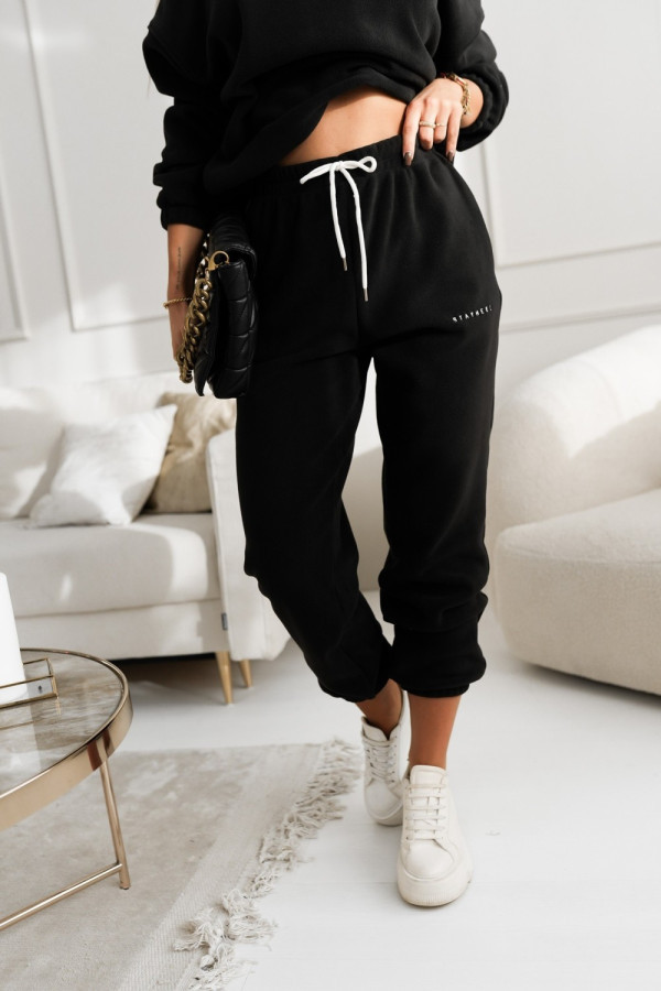 Spodnie polarowe na gumę czarne