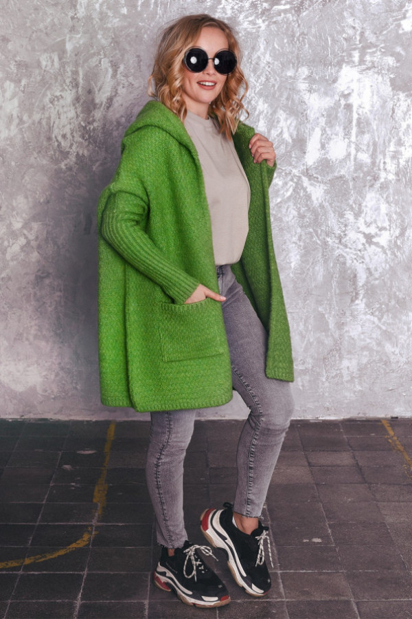 Kardigan kaszka trawa