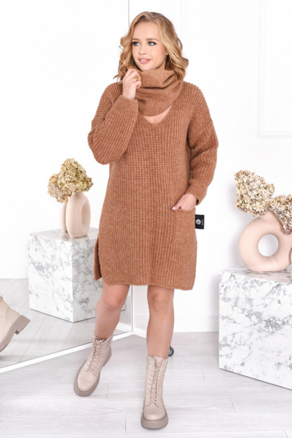 Sukienka z kominem princess karmel