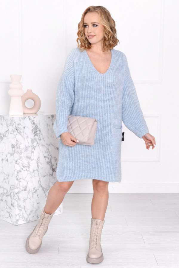 Sukienka z kominem princess błękit