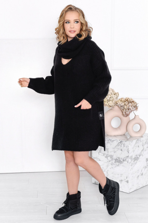 Sukienka z kominem princess czarny