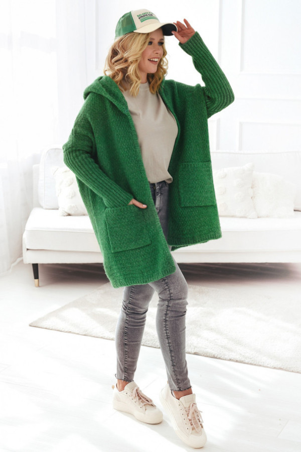Kardigan kaszka zielony