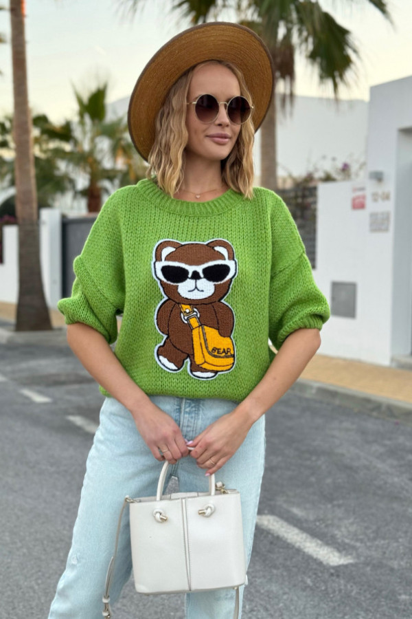 Sweter z misiem ben trawa