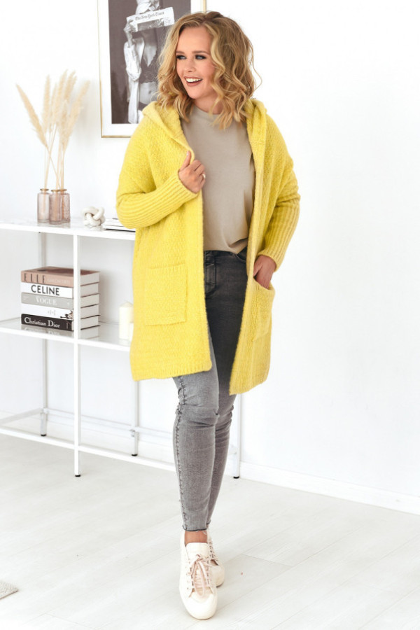 Kardigan kaszka cytryna